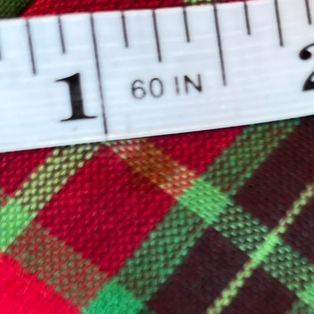Quilted Holiday Christmas Table Runner Plaid Handmade 41